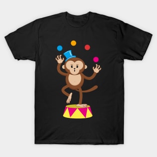 Funny Juggling Circus Monkey Ape T-Shirt Gift T-Shirt